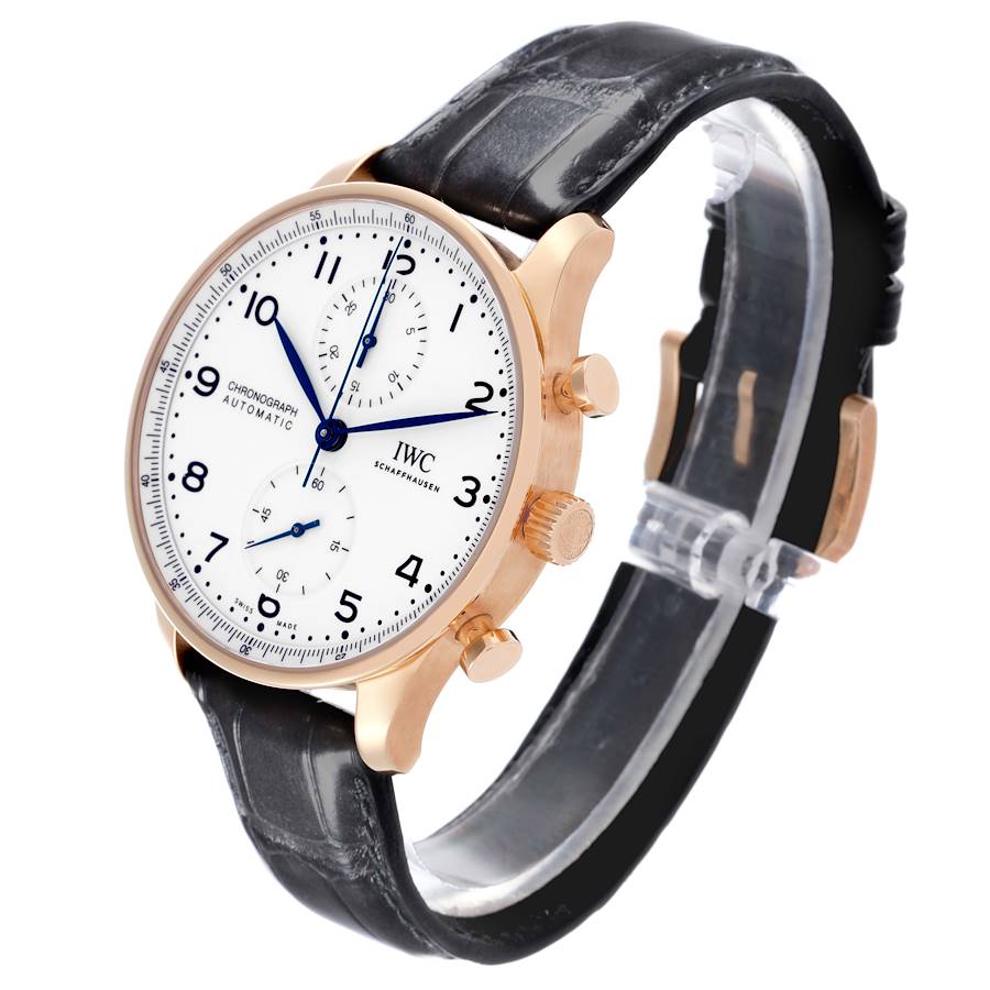 IWC Portugieser Automatic Rose Gold White Dial Mens Watch IW371603
