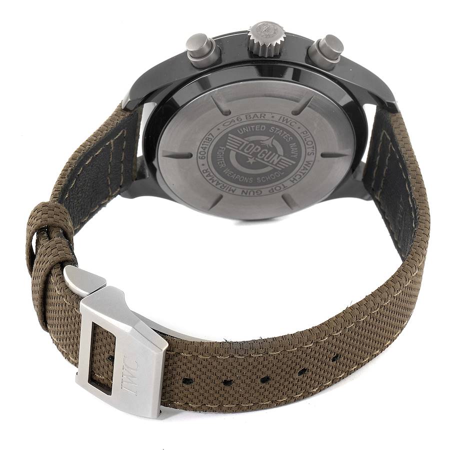 IWC Pilot Top Gun Miramar Grey Dial Ceramic Mens Watch IW389002