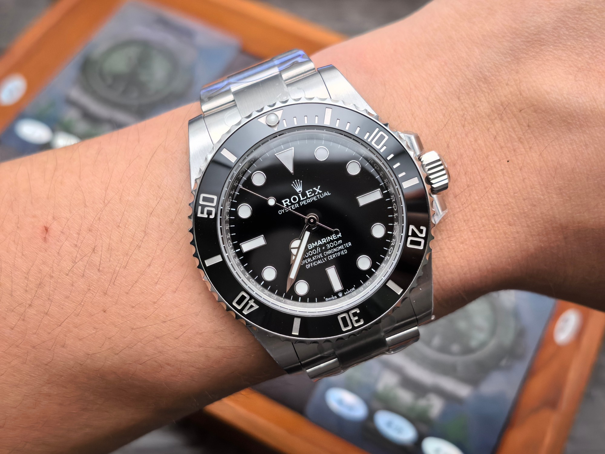 CC Rolex Submariner 124060 Oyster Stainless Steel Black Dial 41mm Mens Replica Watch
