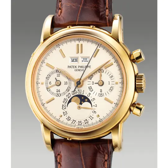 Patek Philippe 18K Yellow Gold Perpetual Calendar Chronograph Watch 3970