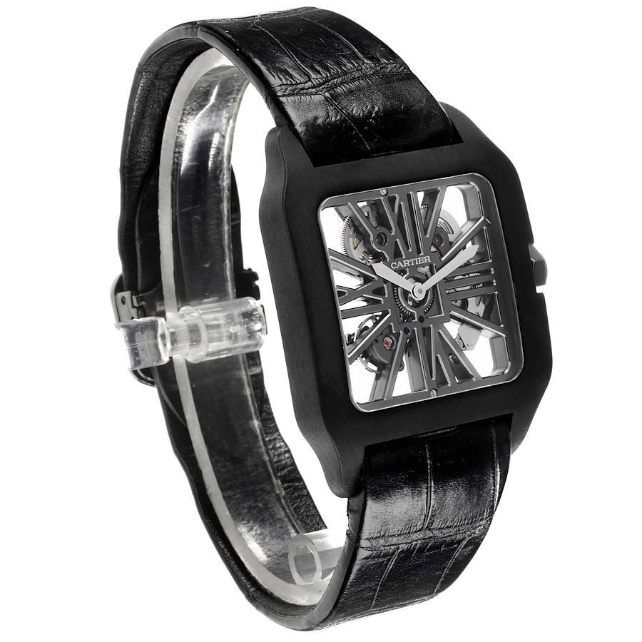 Cartier Santos Dumont Skeleton Dial Black Titanium Watch W2020052