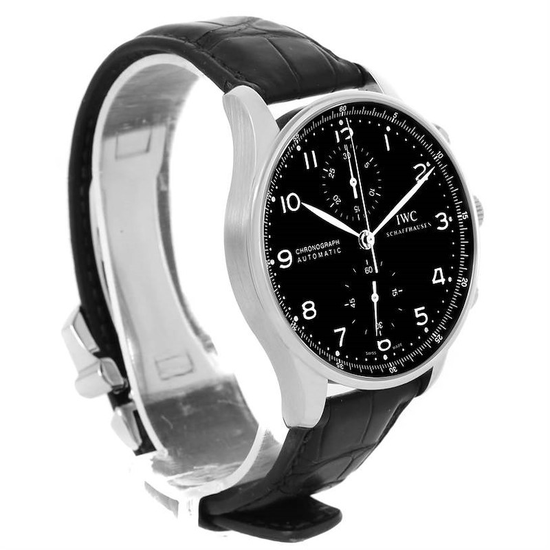 IWC Portuguese Chrono Automatic Black Dial Mens Watch IW371447
