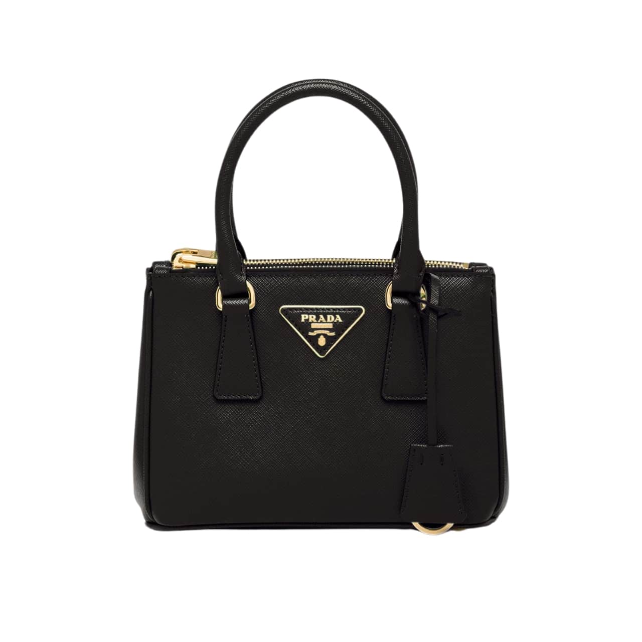 Prada Galleria Saffiano Leather Mini Bag Black 20Cm 1Ba906 Nzv F0002 V Eom