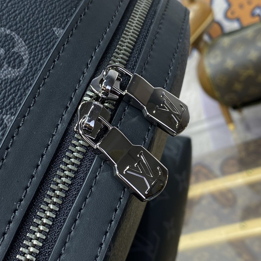 Replica Louis Vuitton Discovery Backpack Black Canvas