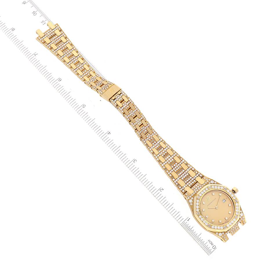Audemars Piguet Royal Oak Yellow Gold Diamond Ladies Watch