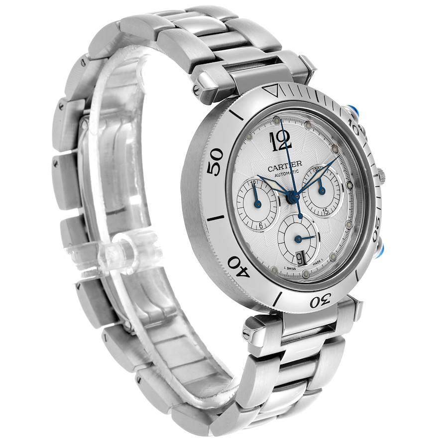 Cartier Pasha Seatimer Chronograph Steel Mens Watch W31030H3