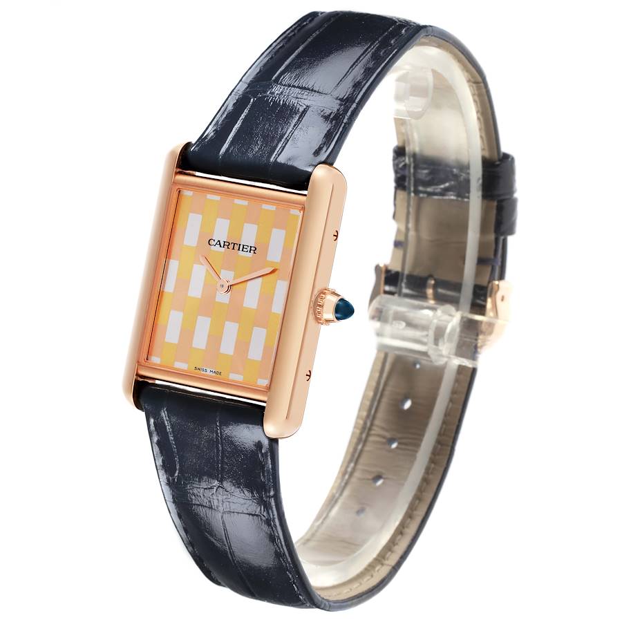 Cartier Tank Louis Large Three-Gold Dial Yellow Gold Mens Watch WGTA0176