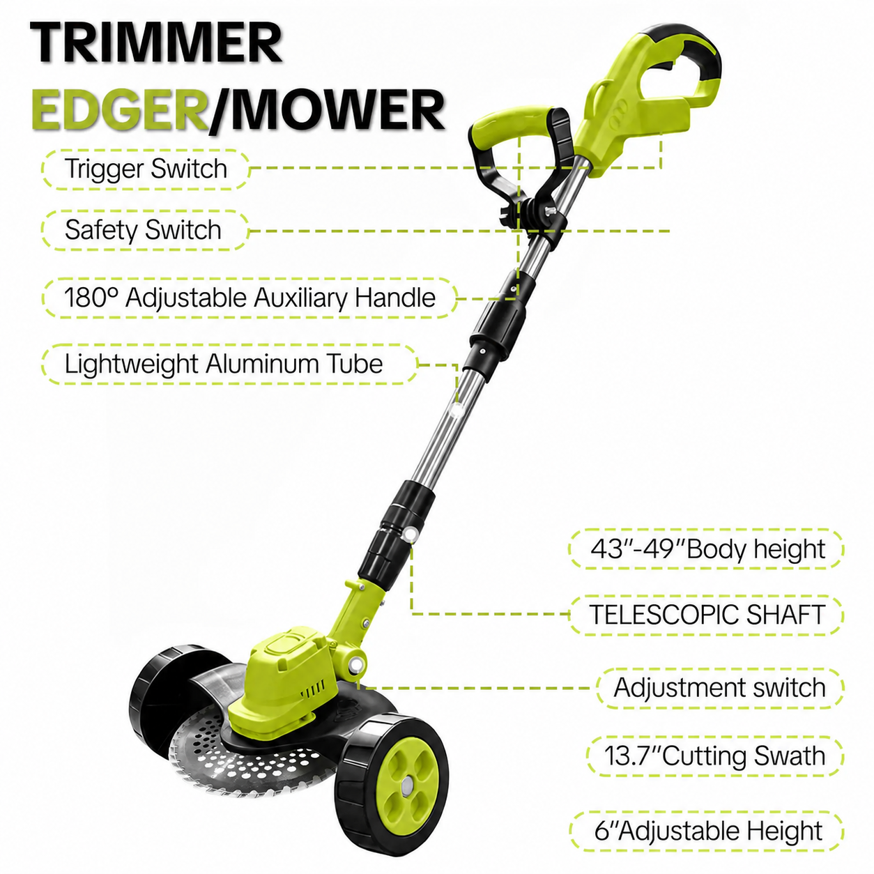 Cordless lawn mower product details