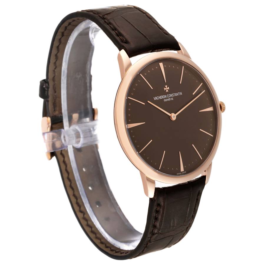 Vacheron Constantin Patrimony Grand Taille Brown Dial Rose Gold Watch 81180
