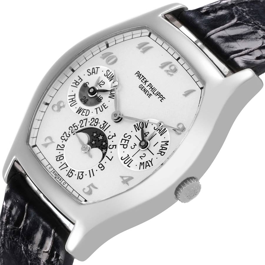 Patek Philippe Complications Perpetual Calendar White Gold Mens Watch 5040