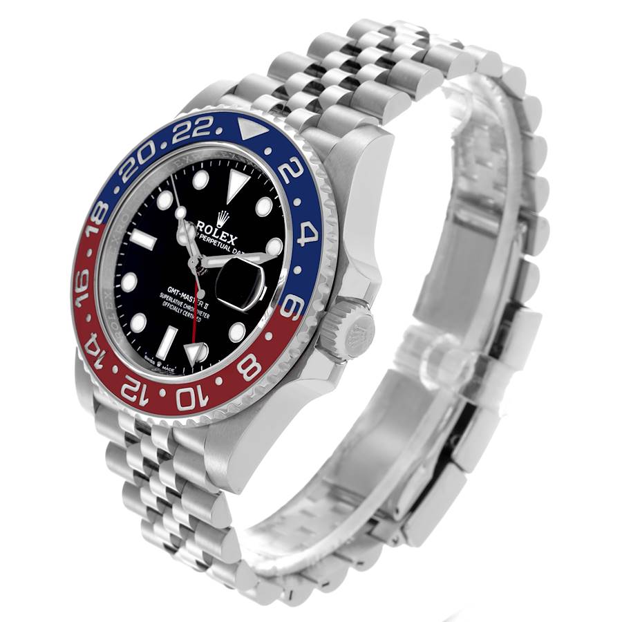 Rolex GMT Master II Blue Red Pepsi Bezel Steel Mens Watch 126710