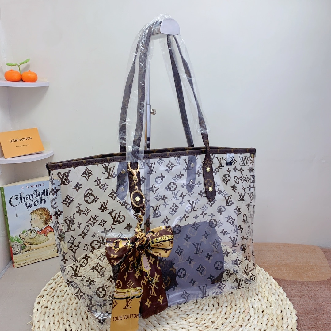 Louis Vuitton Transparent Tote Black 44Cm