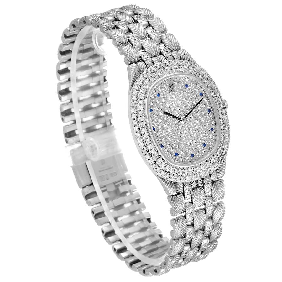 Audemars Piguet White Gold Sapphire Diamond Dial Unisex Watch 56478