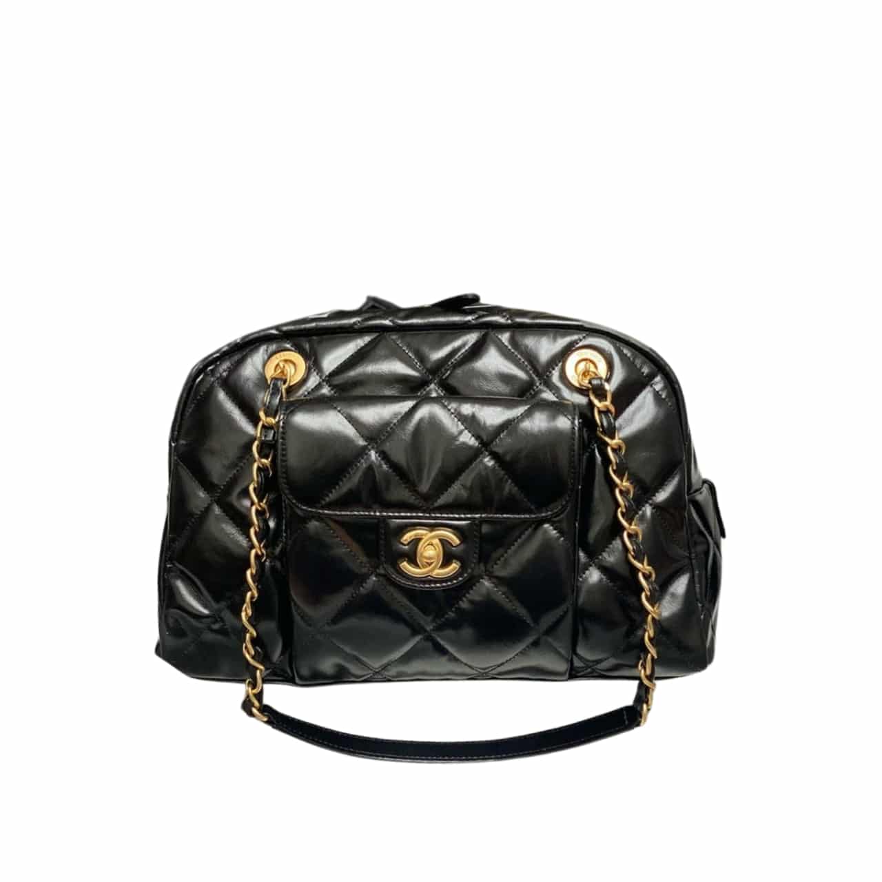 Chanel Bowling Bag Black 34cm
