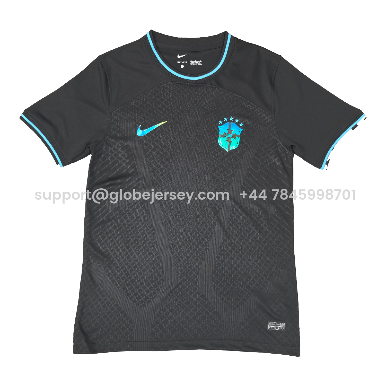 Brazil 25-26 Reflective Team Logo Black Special Jersey - Fans Version