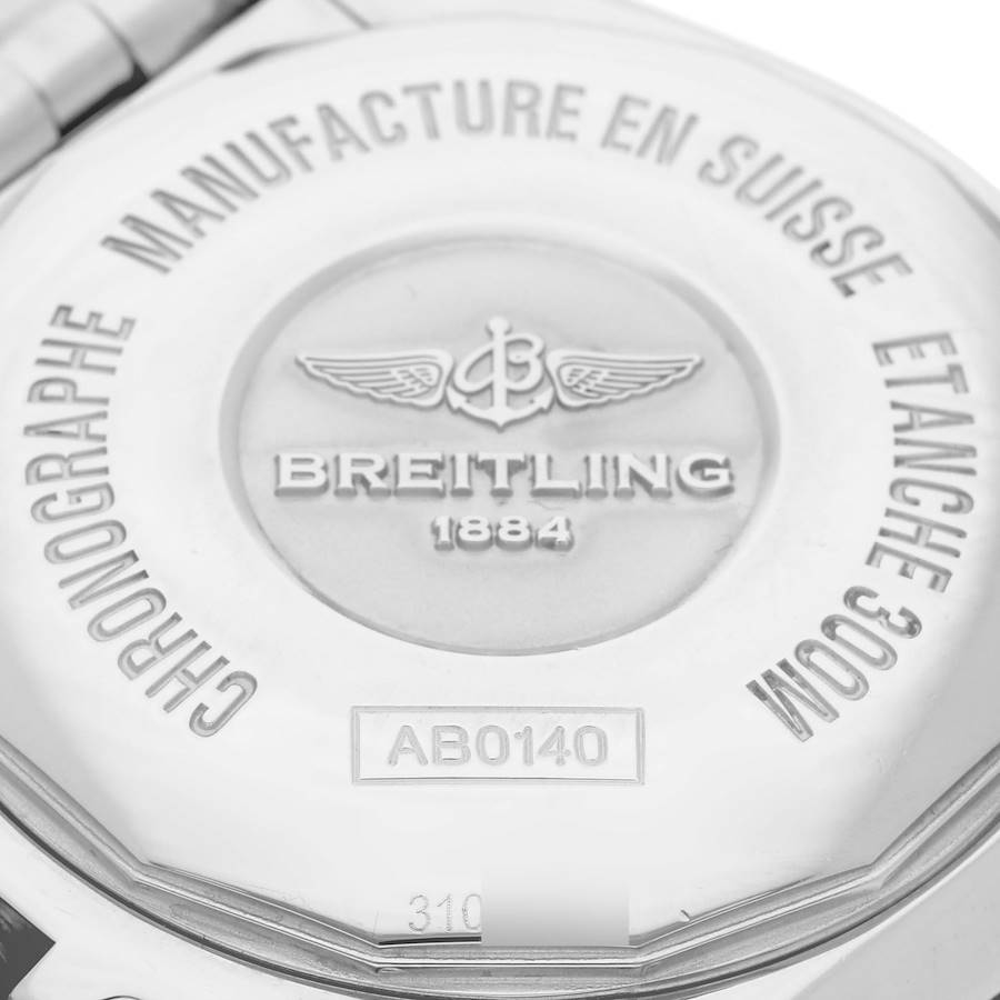 Breitling Chronomat Evolution 41 Black Dial Steel Mens Watch AB0140