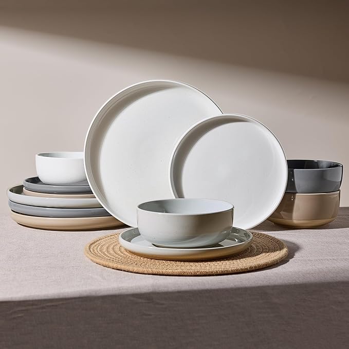 Meteor Plates and Bowls Sets for 4