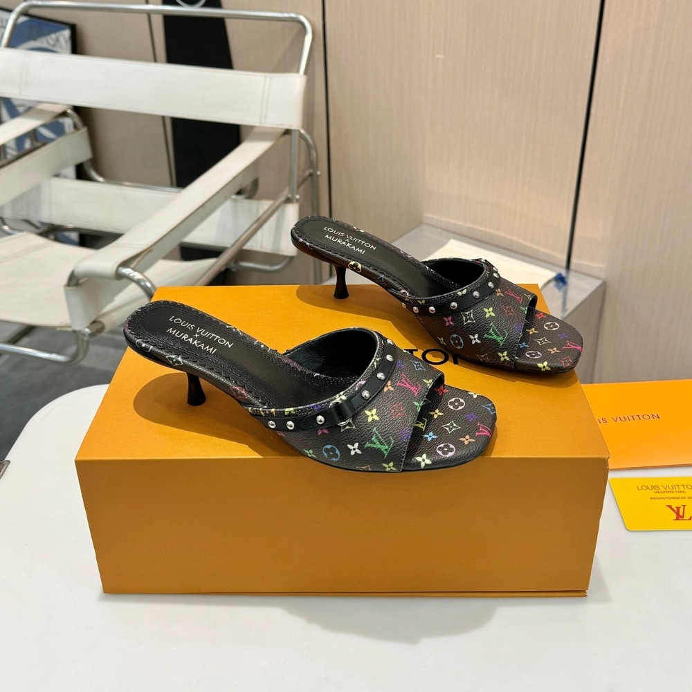 Louis Vuitton X Takashi Murakami 6am Mule Black 1agwqq
