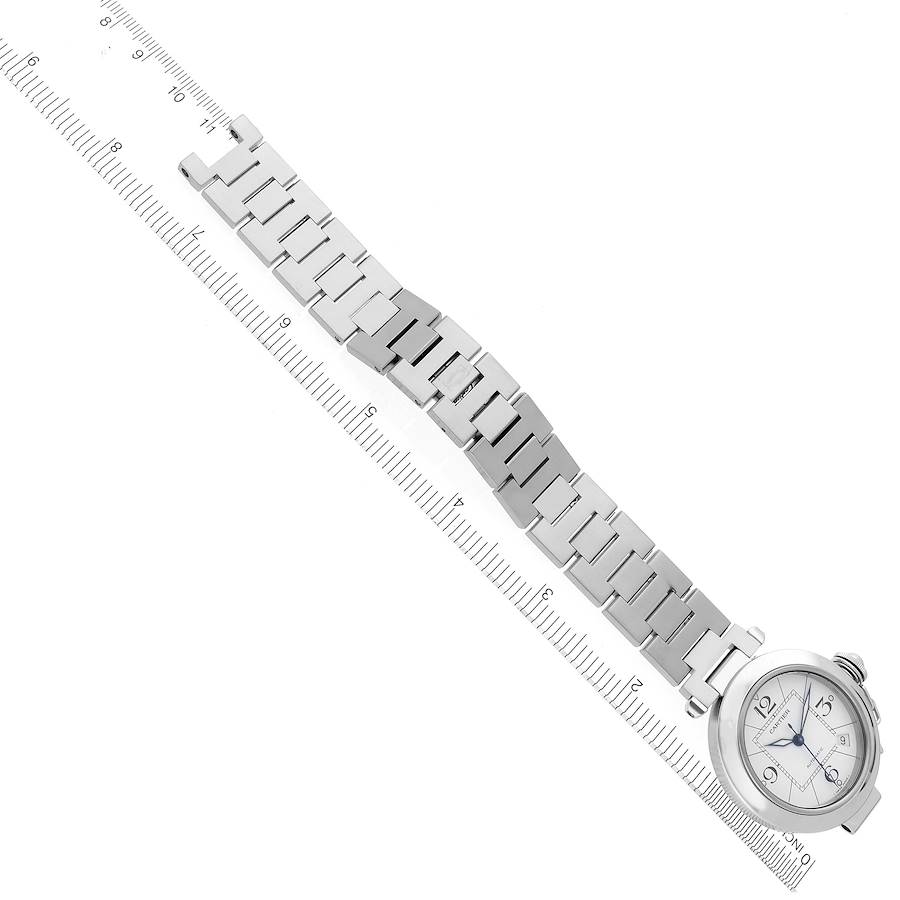 Cartier Pasha C Midsize White Dial Automatic Steel Mens Watch W31074M7