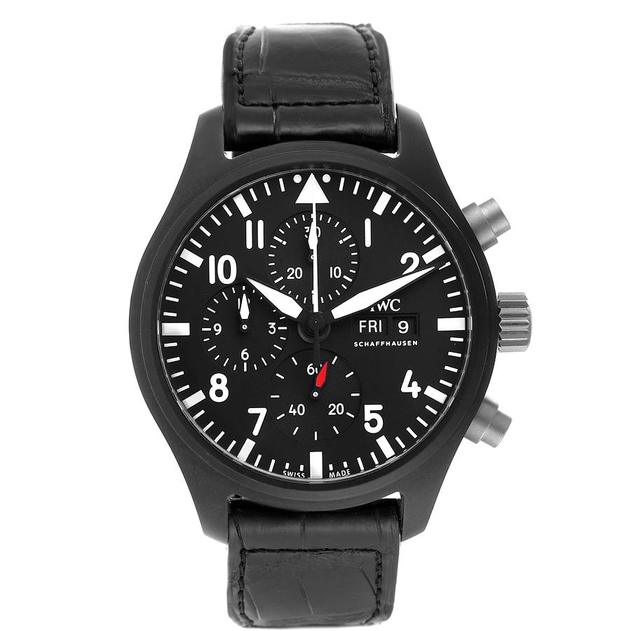 IWC Pilot Top Gun Chronograph Black Dial Mens Watch IW389101