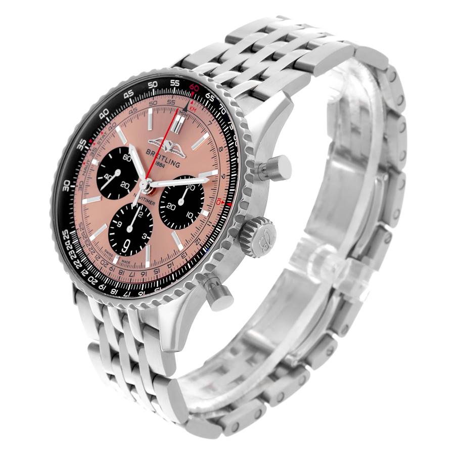 Breitling Navitimer B01 Salmon Dial Steel Mens Watch AB0138