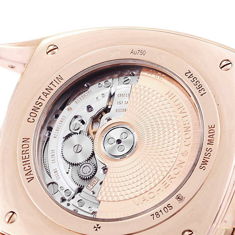 Vacheron Constantin Harmony Dual Time Rose Gold Mens Watch 7810S