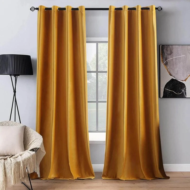 Custom Velvet Luxury Blackout Curtains  (2 Panels) - Grommet