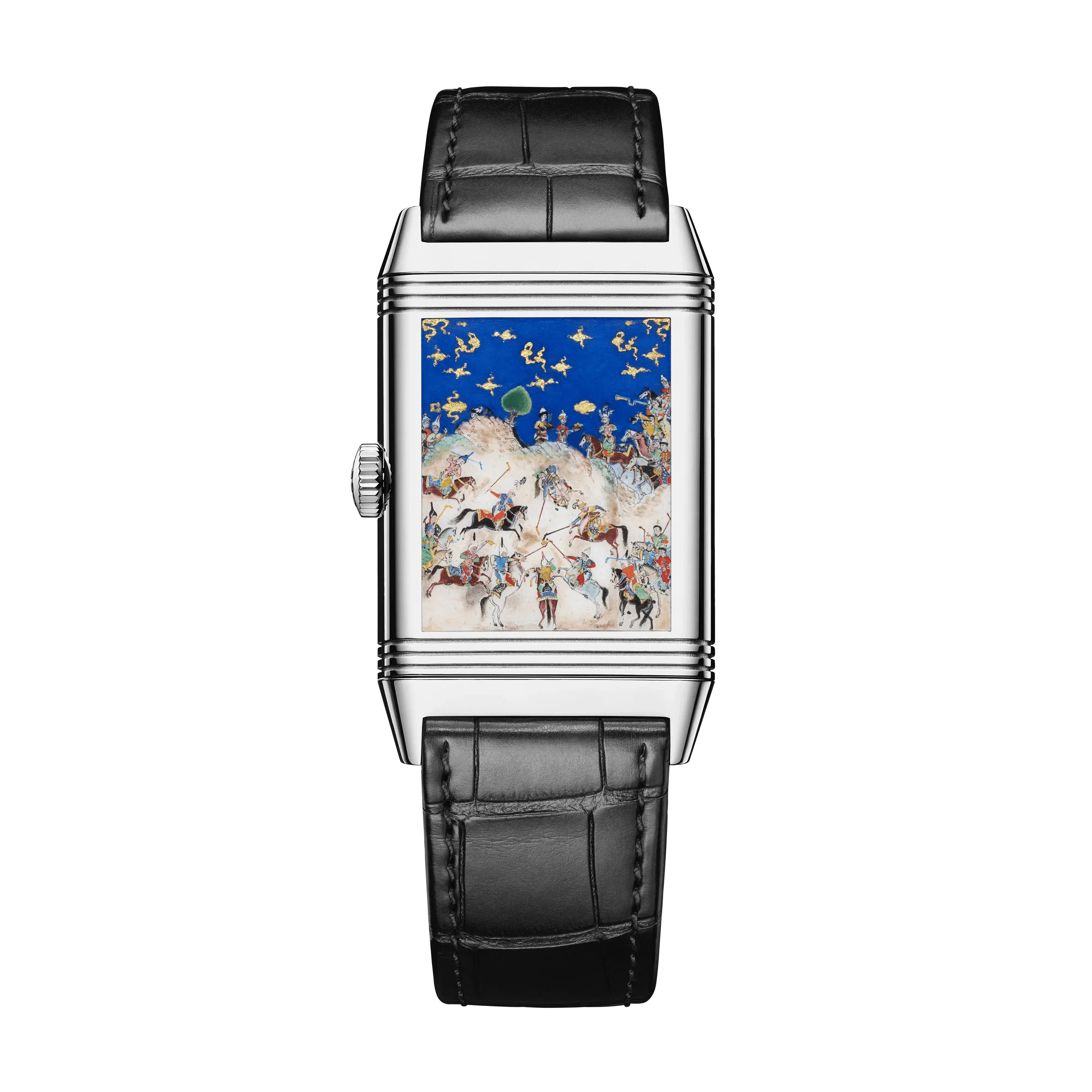 White Gold Reverso Tribute Enamel Men&rsquo;s Watch Q39334S1