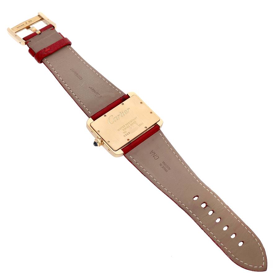 Cartier Tank Divan Large Silver Dial Yellow Gold Ladies Watch W6300556