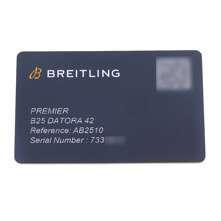 Breitling Premier B25 Datora 42 Steel Mens Watch AB2510