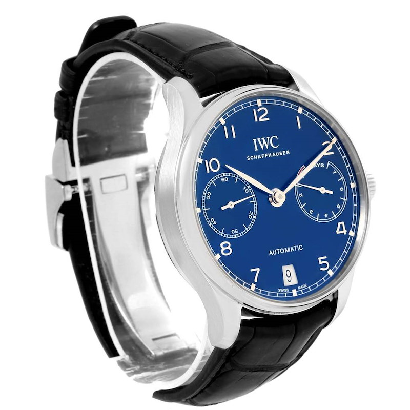 IWC Portugieser Blue Dial Mens Watch IW500710