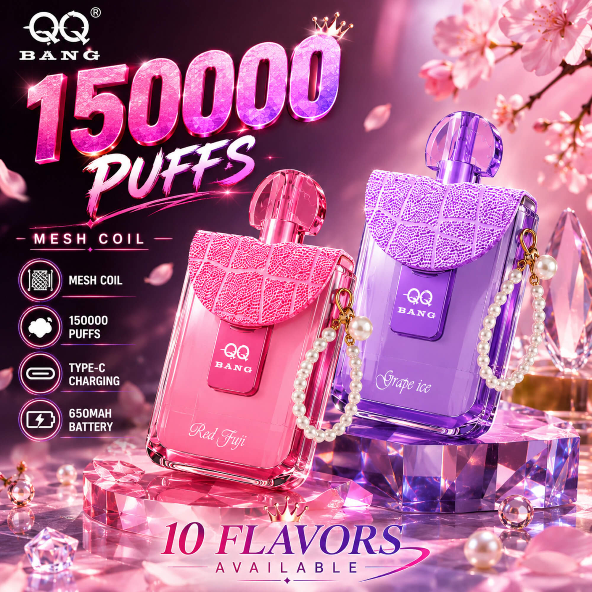 E-papieros Jednorazowy QQ BANG 150K | Luxury Edition | Dostawa 48h|Darmowa wysyłka