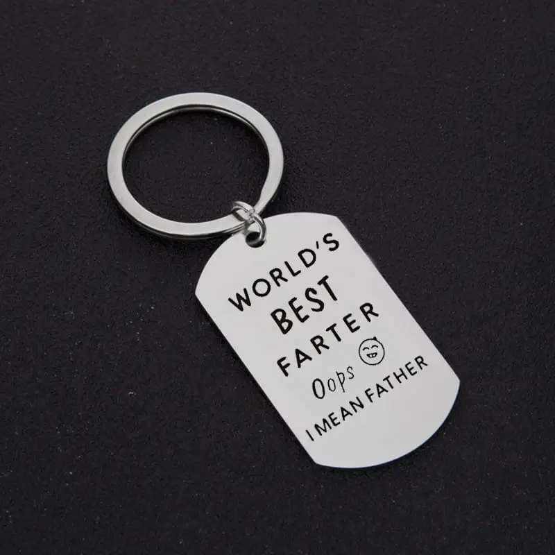💕Father Stainless Steel Keychain