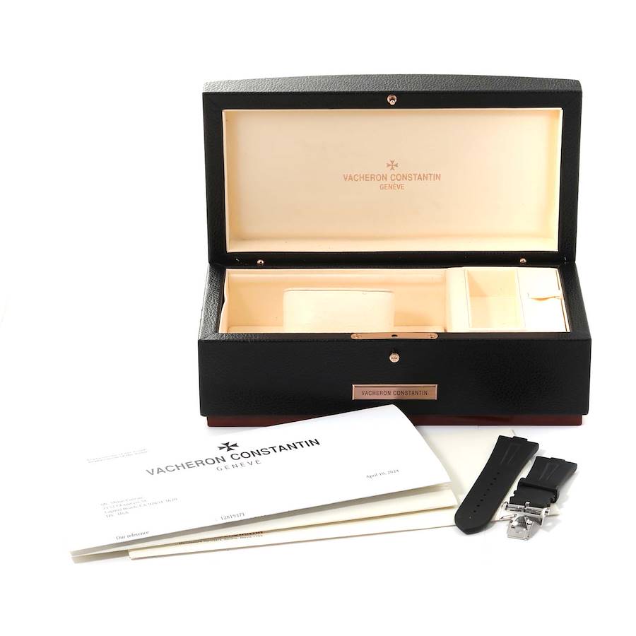 Vacheron Constantin Overseas Black Dial Steel Mens Watch 49150