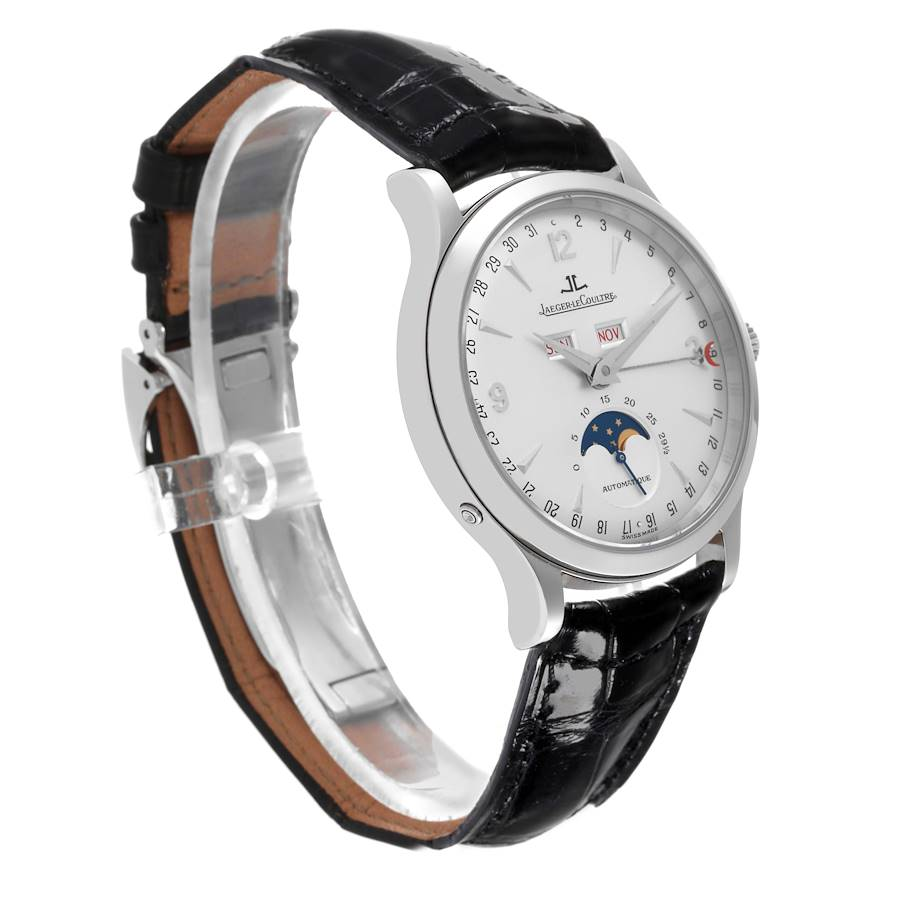 Jaeger LeCoultre Master Control Moon Steel Mens Watch 140.8.98.S Q143842A