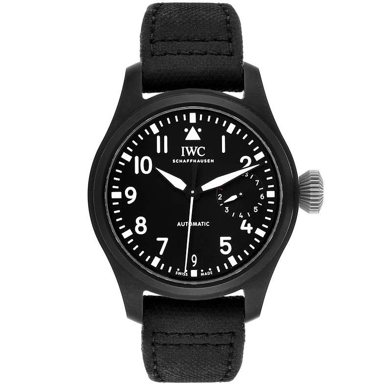 IWC Big Pilot Top Gun Black Ceramic Mens Watch IW502001