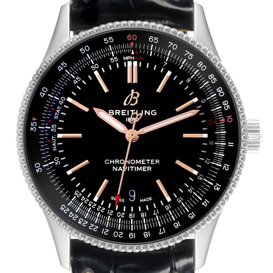 Breitling Navitimer 41 Black Dial Steel Mens Watch A17326
