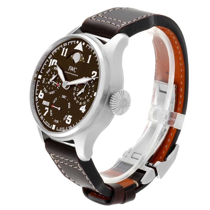 IWC Big Pilot Prepetual Calendar Brown Dial Mens Watch IW503801