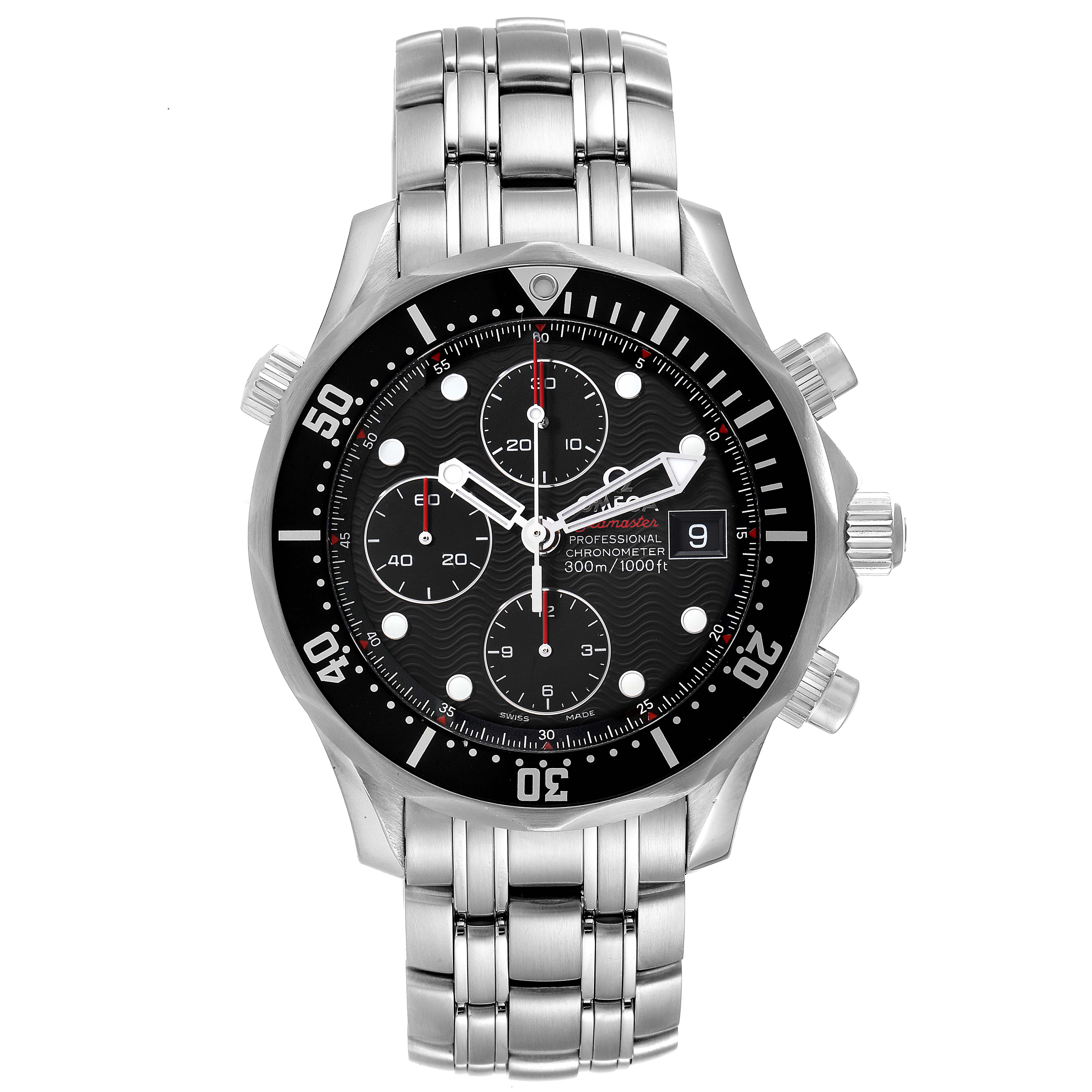 Omega Seamaster Chronograph Black Dial Steel Mens Watch 41.0 MM213.30.42.40.01.001