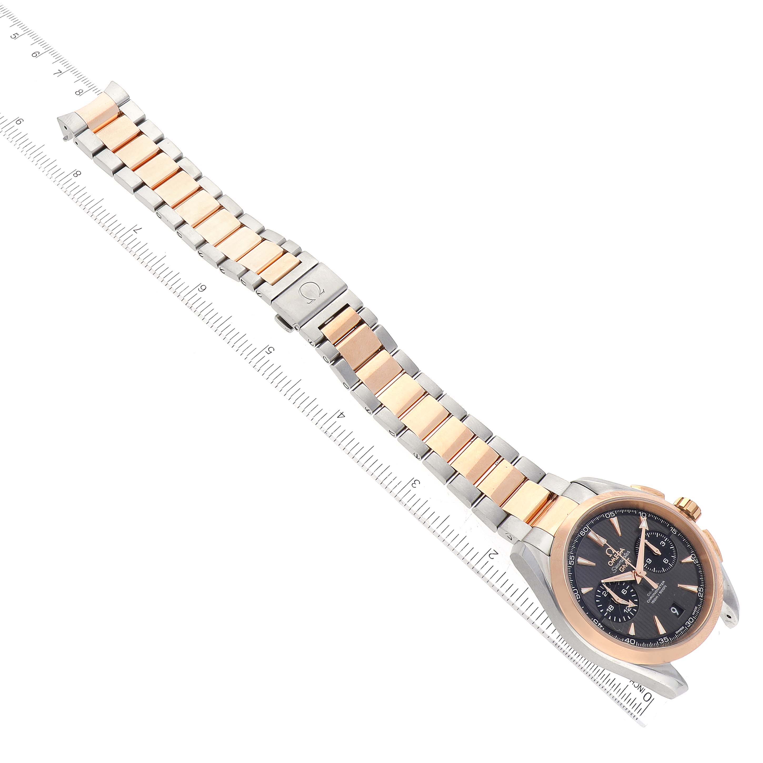 Omega Aqua Terra GMT Steel Rose Gold Mens Watch 43.0 MM 231.20.43.52.06.001