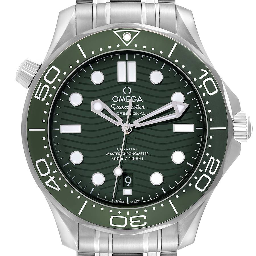 Omega Seamaster Diver Green Dial Steel Mens Watch 210.30.42.20.10.001