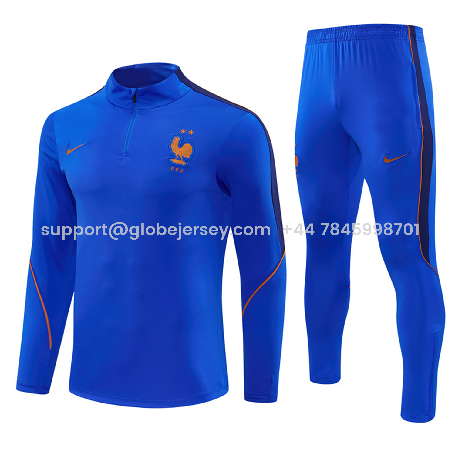 France 2026 Long Sleeve Training Set - Royal Blue Top & Pants