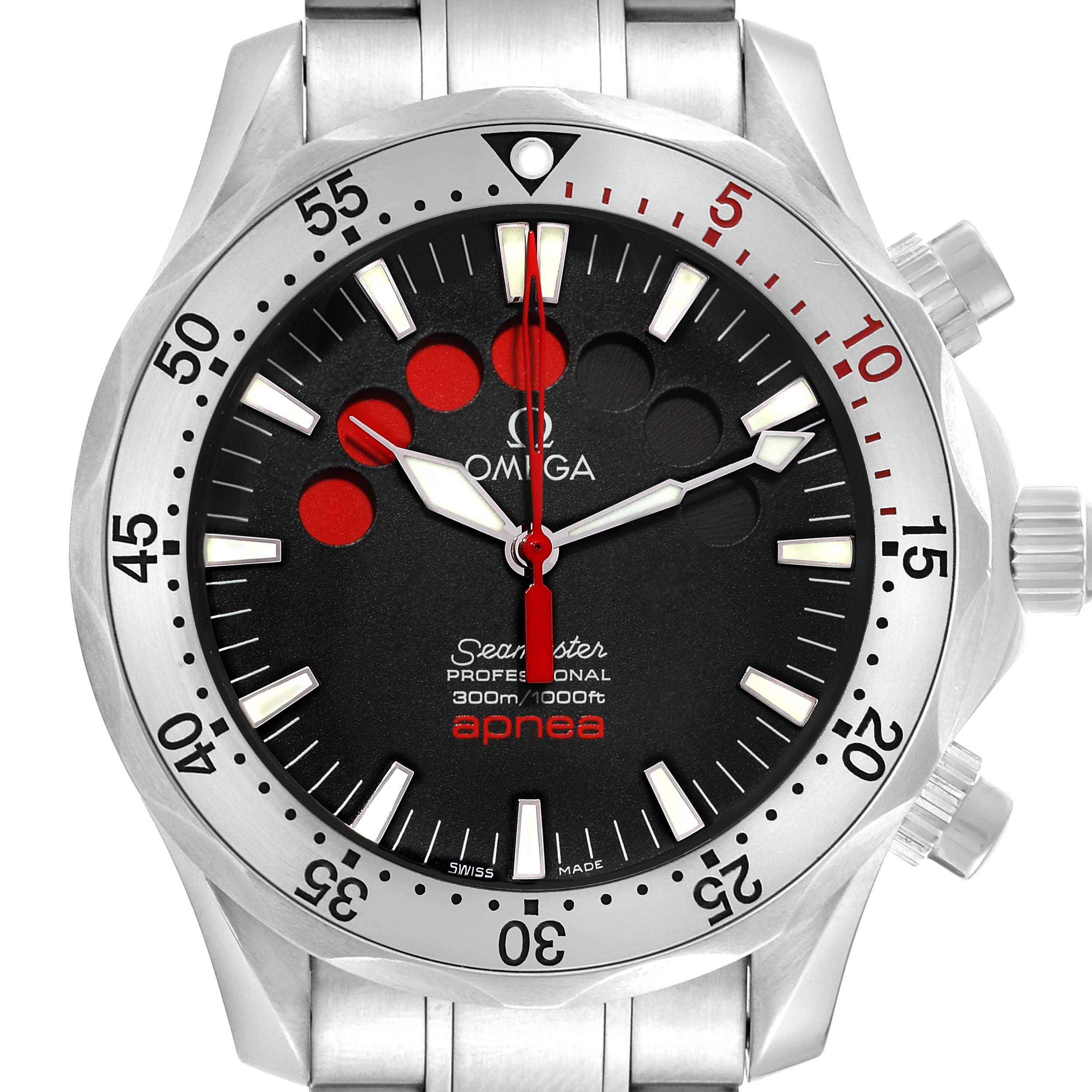Omega Seamaster Apnea Jacques Mayol Steel Mens Watch 42.0 MM 2595.50.00