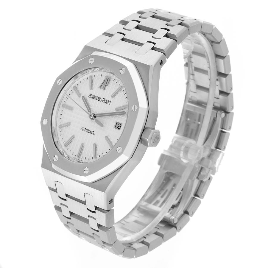 Audemars Piguet Royal Oak White Dial Steel Mens Watch 15300ST