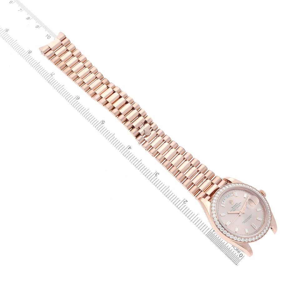Rolex Day-Date 40 President Rose Gold Diamond Mens Watch 228345