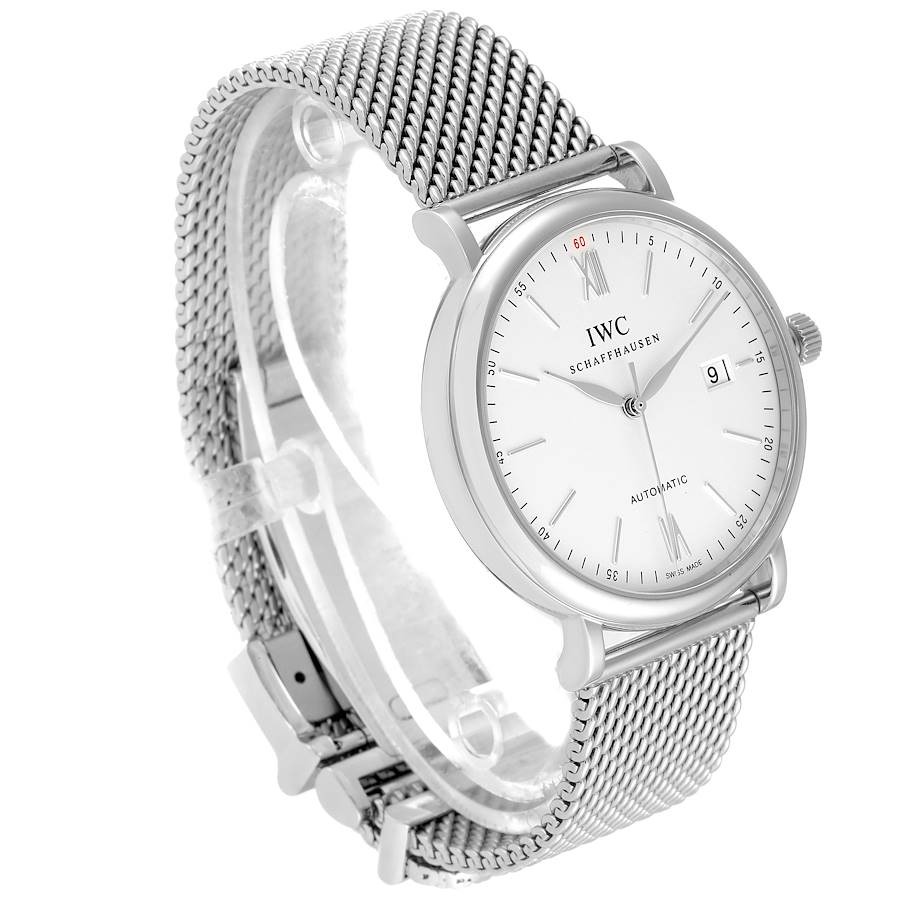 IWC Portofino Silver Dial Automatic Steel Mens Watch IW356505