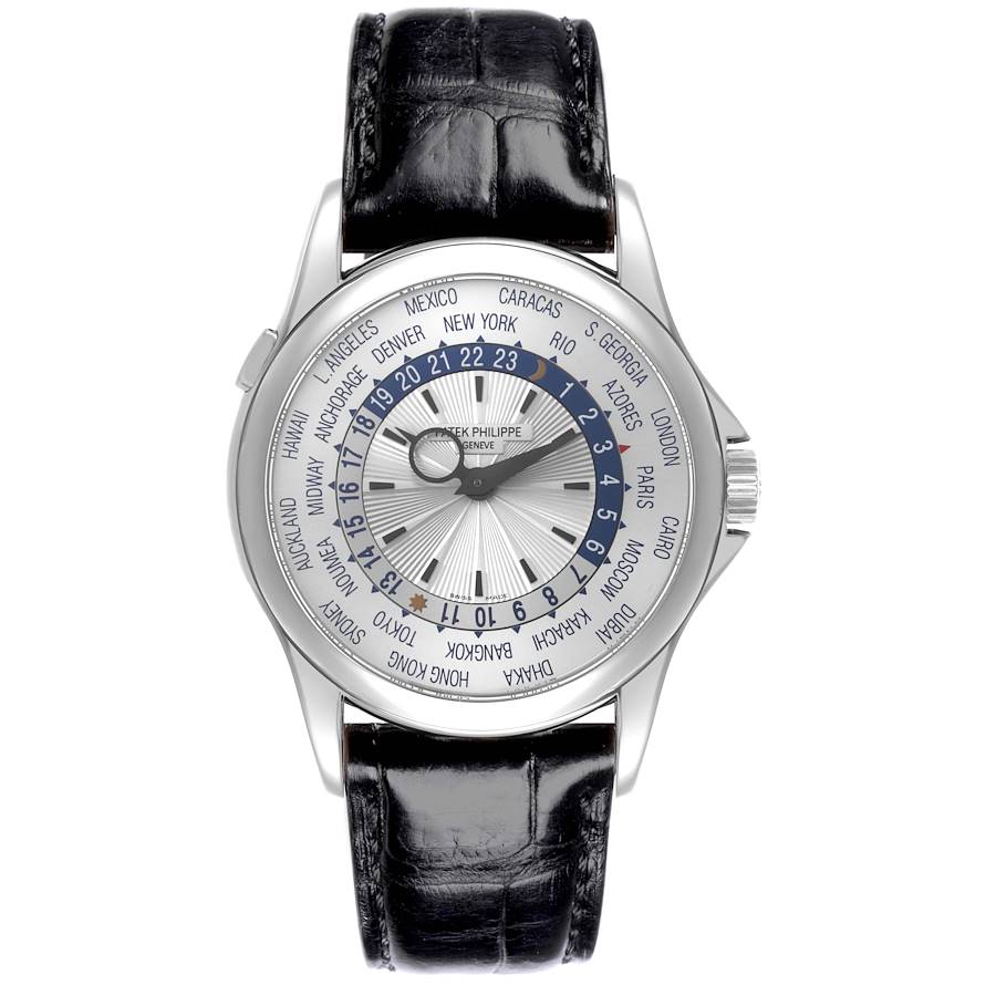 Patek Philippe World Time Complications White Gold Mens Watch 5130