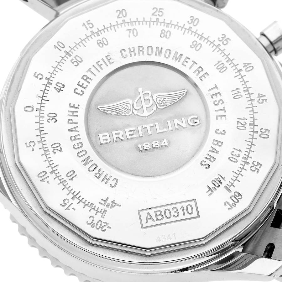 Breitling Navitimer Rattrapante Chronograph Steel Mens Watch AB0310