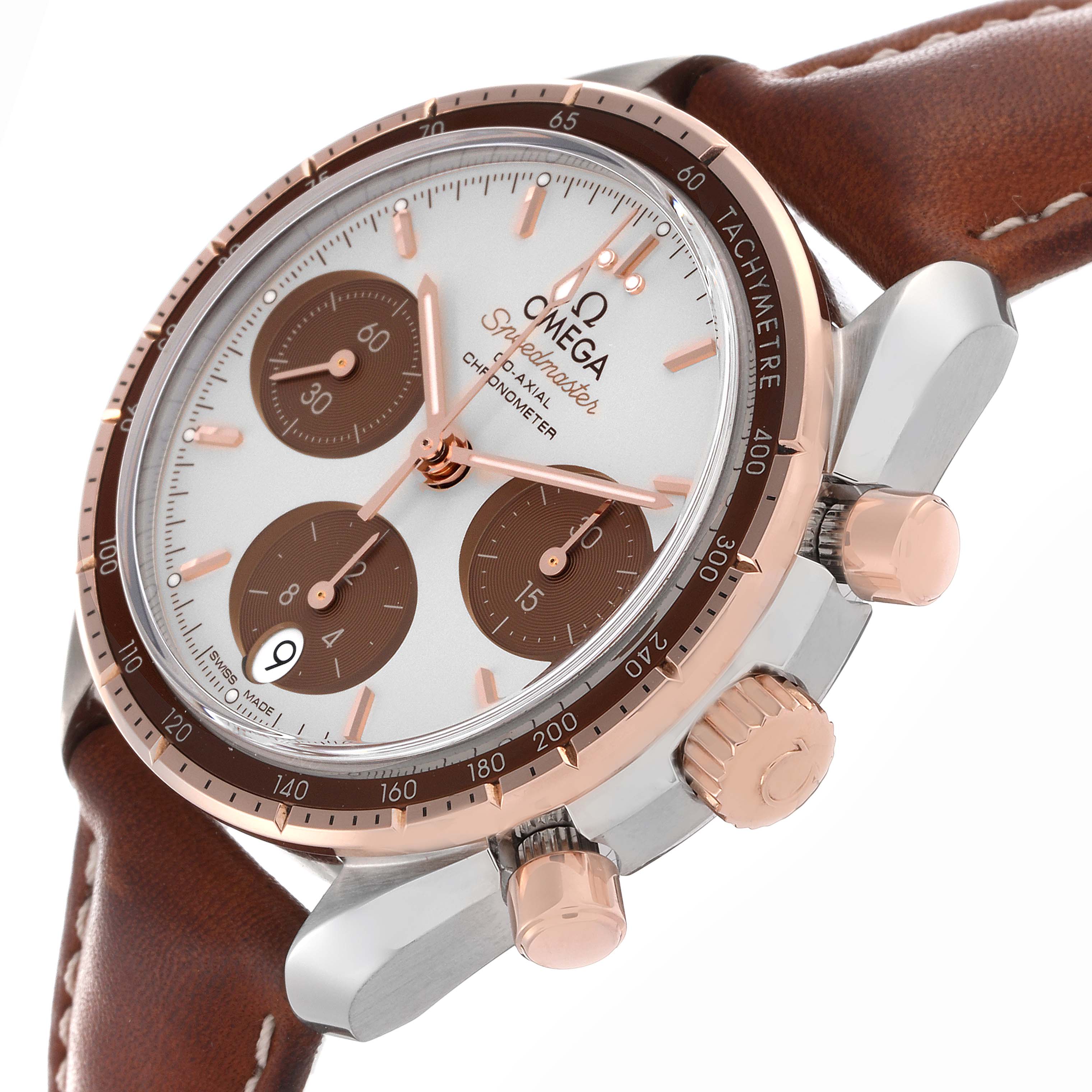 Omega Speedmaster Chronograph Steel Rose Gold Watch 38.0 MM 324.23.38.50.02.002
