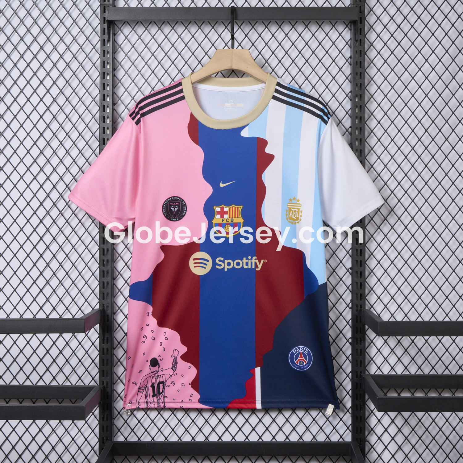 Messi Career Commemorative Jersey - Fans Version - Barcelona Argentina Paris Saint-Germain PSG INT M.A.M